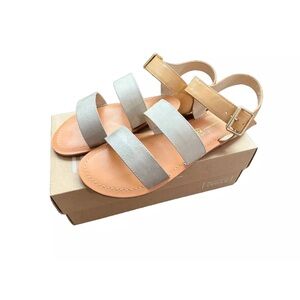BC Footwear Women’s Size 11 Picturesque Natural Multi Strap Vegan Sandals new